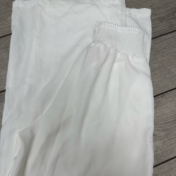 Viatabuna Womens Elastic Waist Stretchy Solid Wide Leg Pants New - Picture 3 of 3